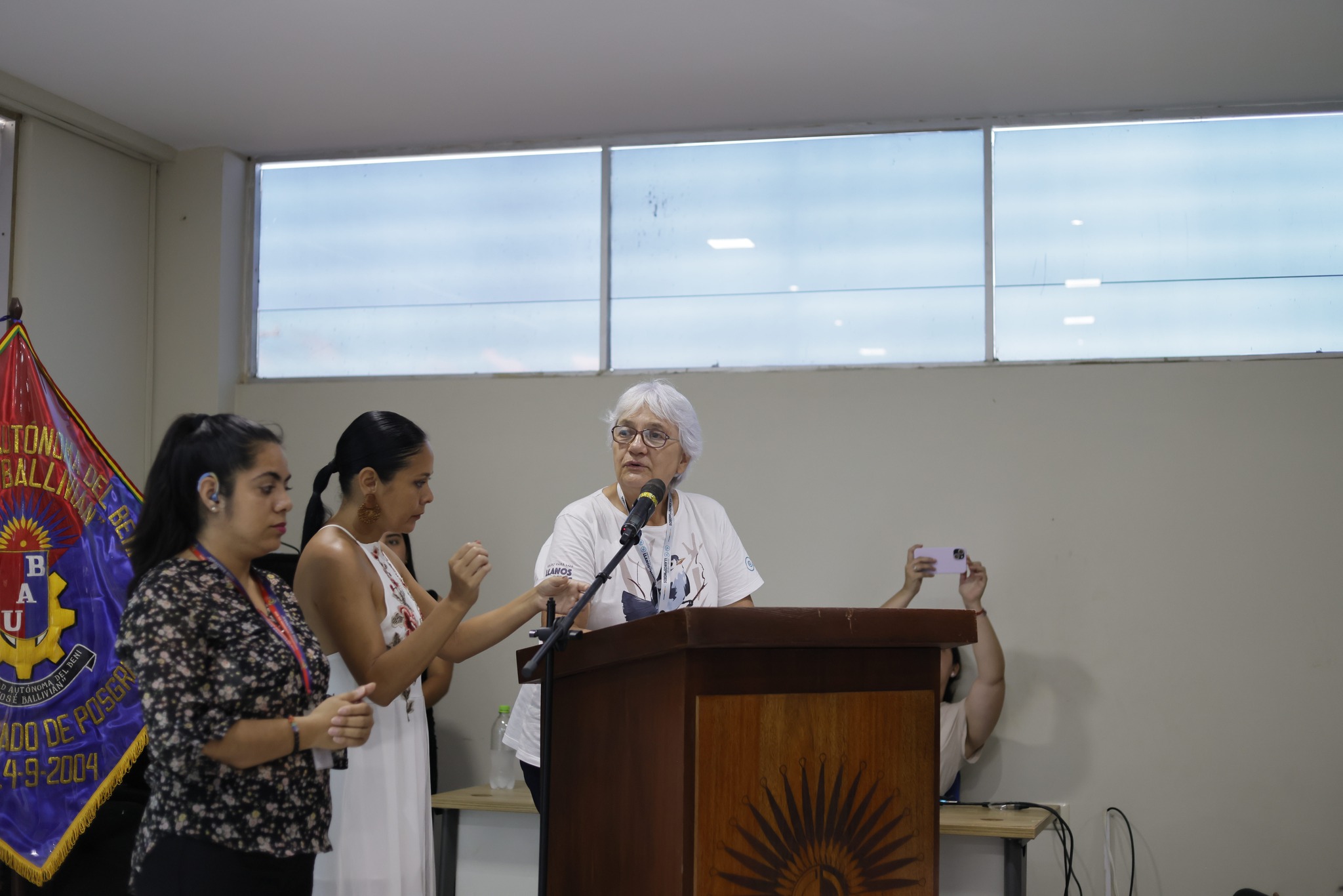 Zulema Lehm, Coordinadora del Grupo de Trabajo para los Llanos de Moxos, en la inauguración. Foto: Diego Im / WCS.